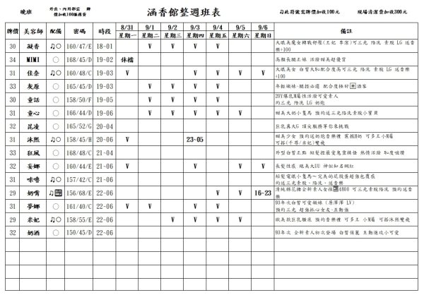 最新班表】