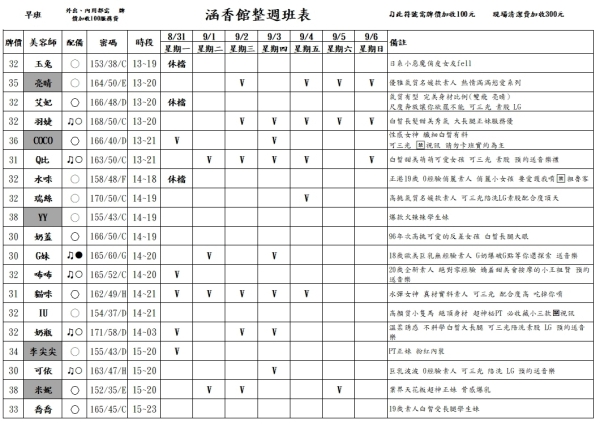 最新班表】