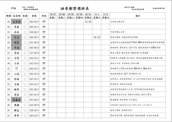 最新班表】